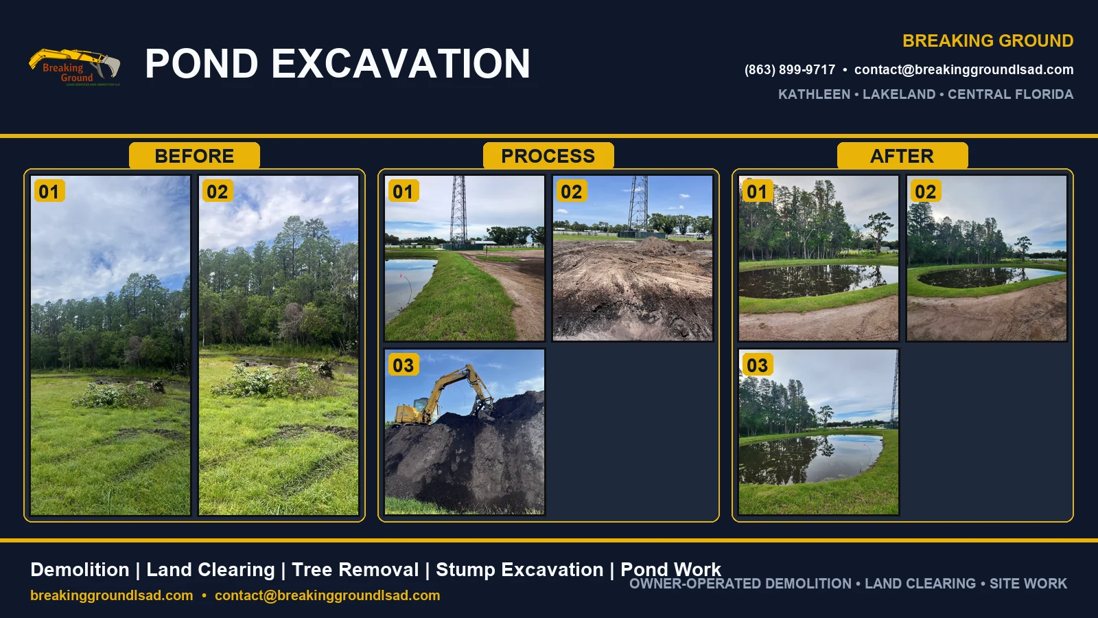 Pond Excavation & Berm Work