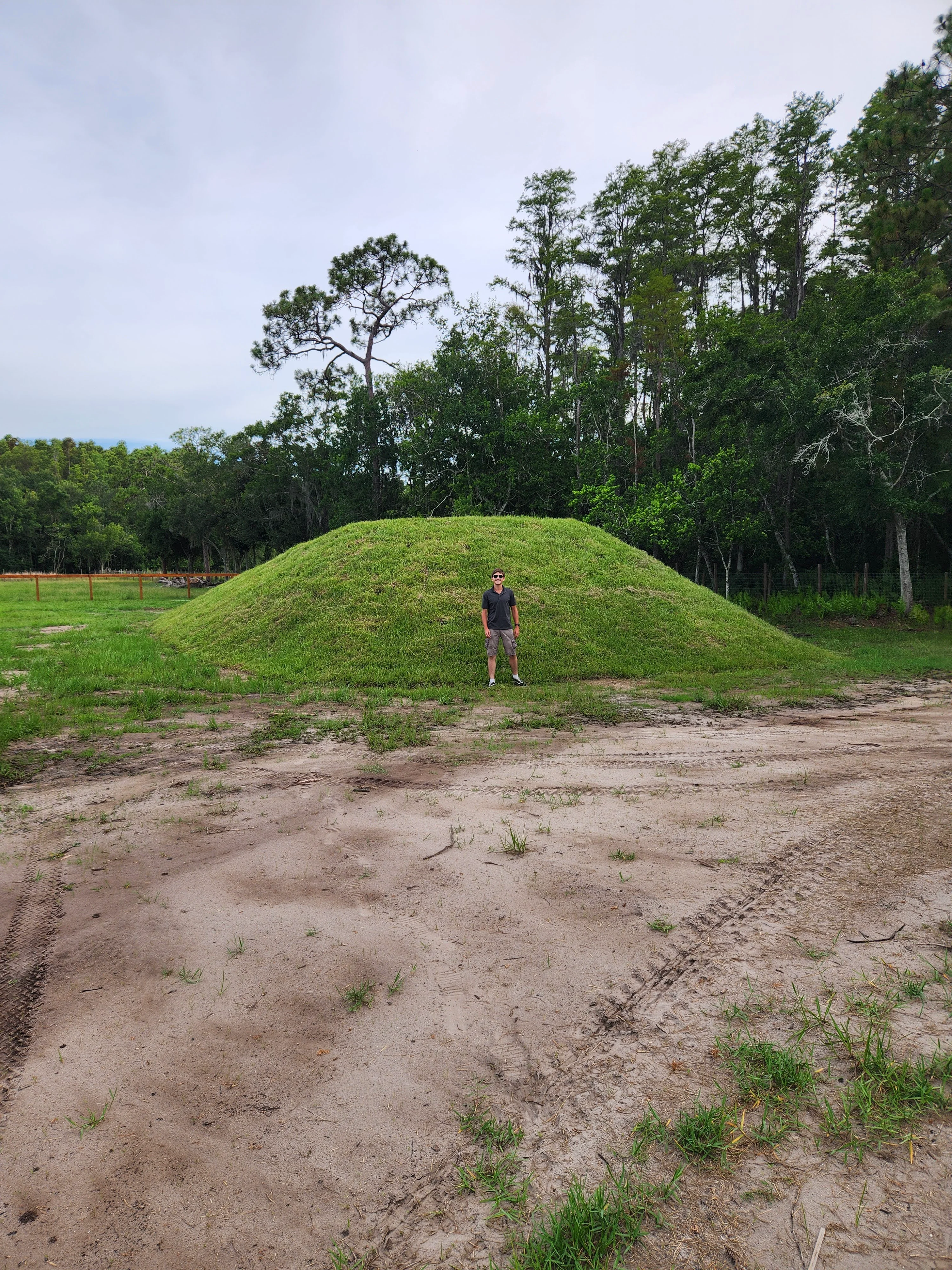 Spoil Turned into a Sodded Play Hill for the Kids