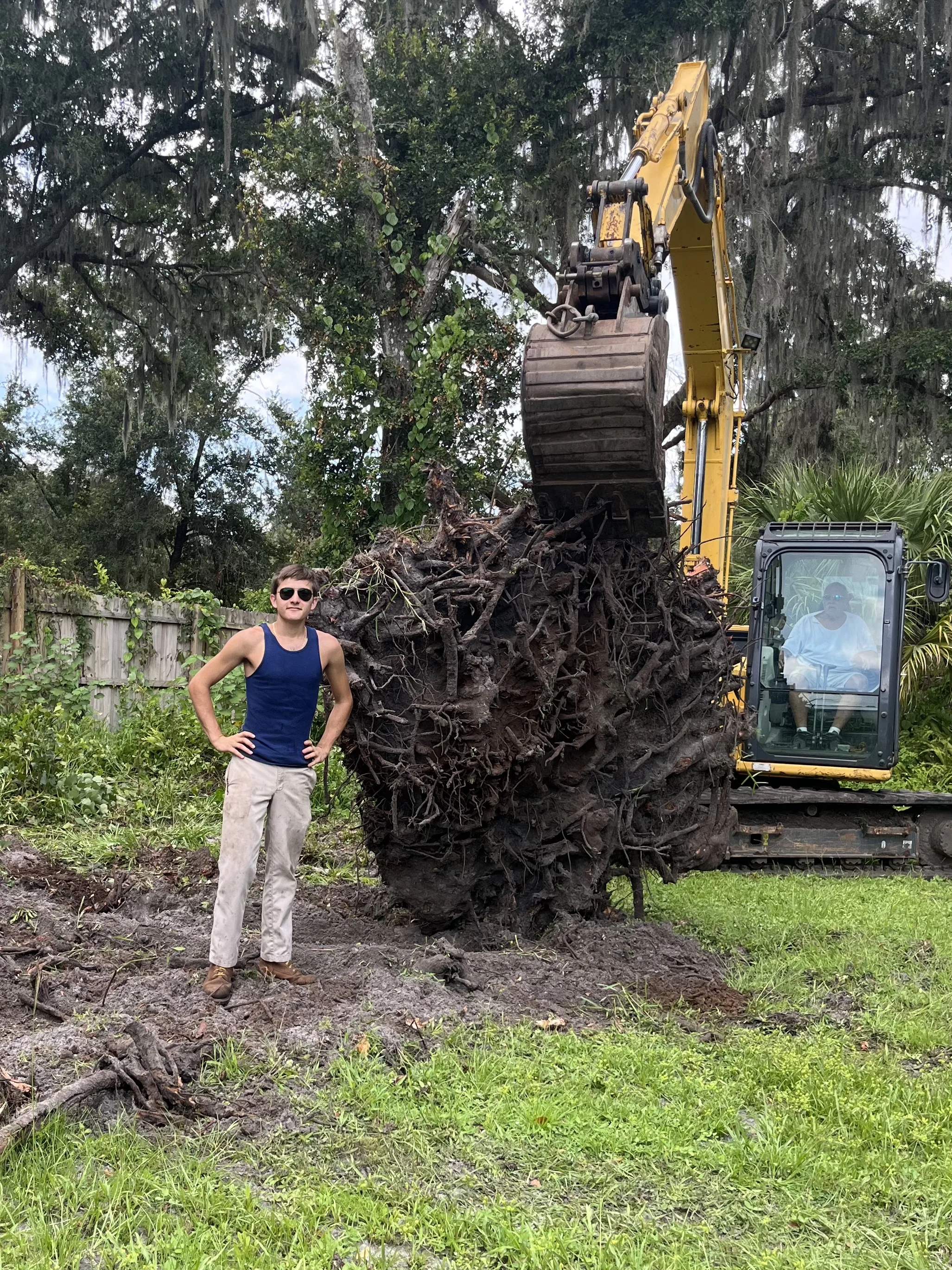 Guy Next to a Stump